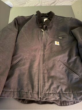 Carhartt Detroit Men’s Black Coat with Blanket Lining Heavy Duty Mens Medium